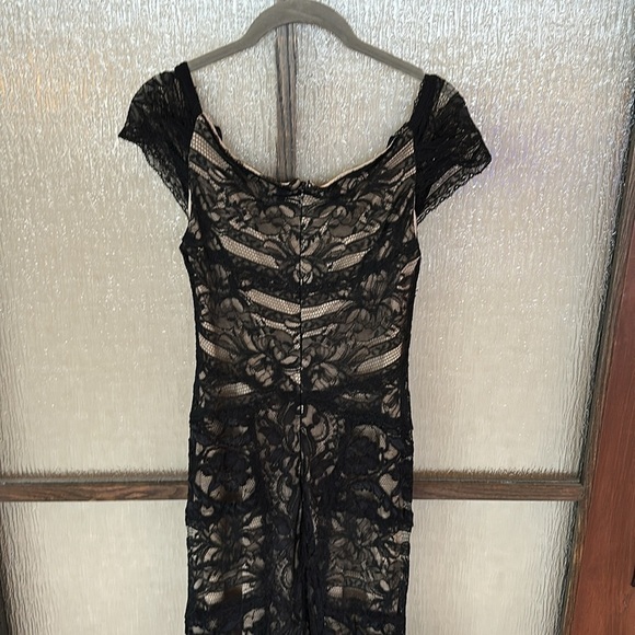 Nicole Miller Dress Womens size 8 Tempted By You Gown Black Lined Stretch - Picture 9 of 11